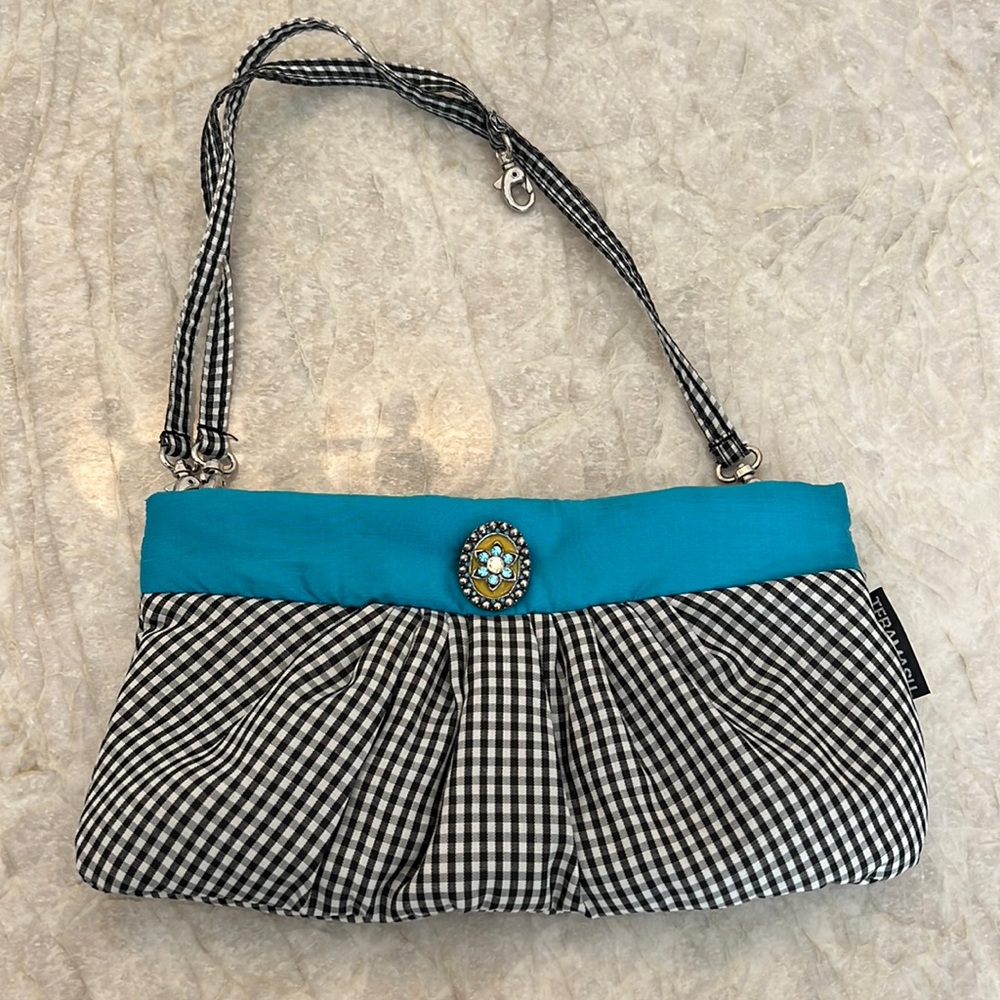 Pretty plaid silk purse